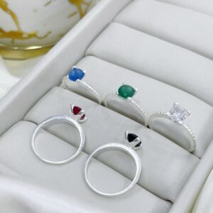 Anel solitário zircônia